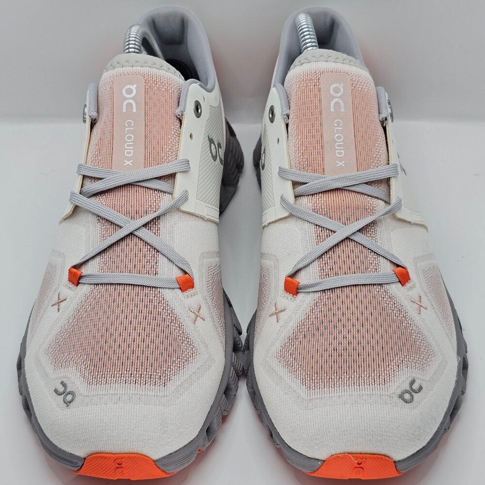 On Cloud X 3 Ivory Alloy Womens 10 UK 8 Running Shoes Cross Training Sneaker - Picture 3 of 12